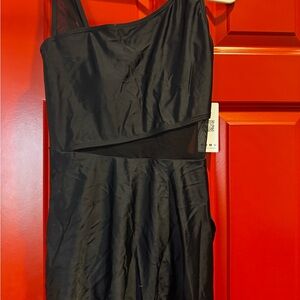 Elegant Black One-Shoulder Dress